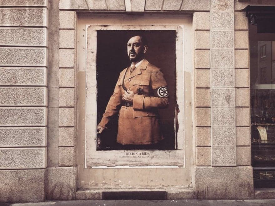 Fyhrer Mateo/ Fotomontazhi i Salvinit shfaqet në rrugët e Milanos (FOTO)