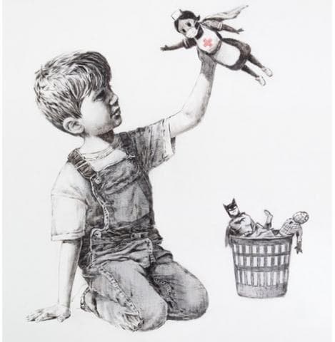 Banksy emocionon sërish me veprën e tij të re