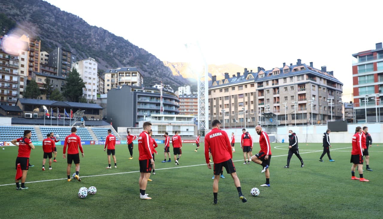 Kombëtarja e Shqipërisë zhvillon seancën e fundit stërvitore në Andorra