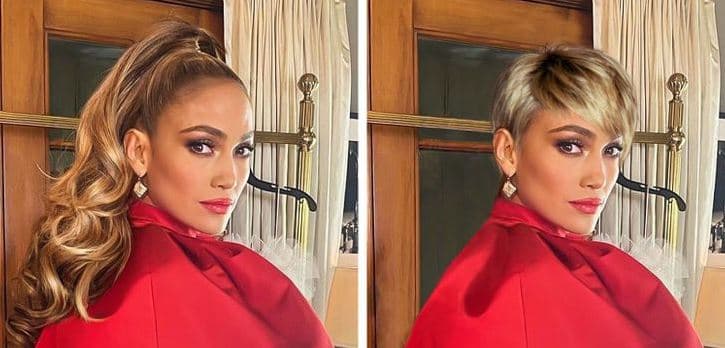 Nga JLo tek Kim Kardashian, si do të dukeshin disa nga gratë më të famshme me flokë të shkurtra