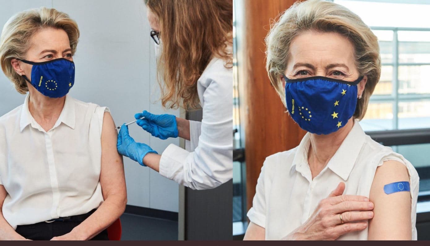 Ursula von der Leyen merr dozën e parë të vaksinës