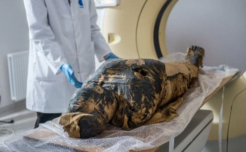 Studiuesit polakë zbulojnë një fetus në barkun e një mumieje egjiptiane