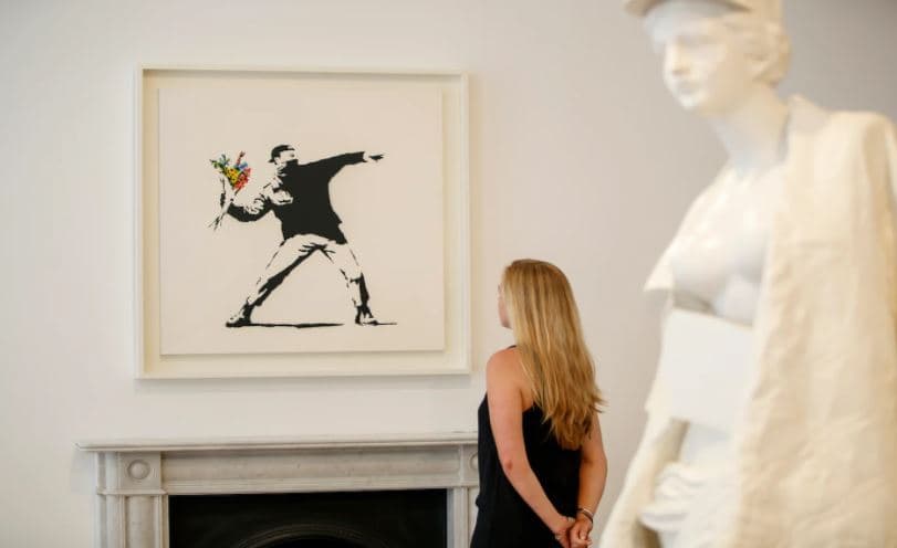 Shitet për 12.9 milion dollarë në kriptomonedha piktura e artistit anonim Banksy  