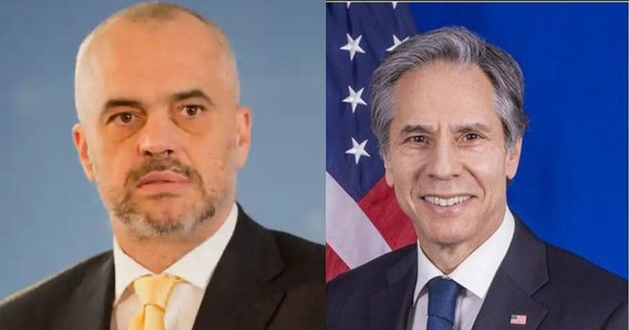 Antony Blinken takohet sot me kryeministrin Rama në Bruksel
