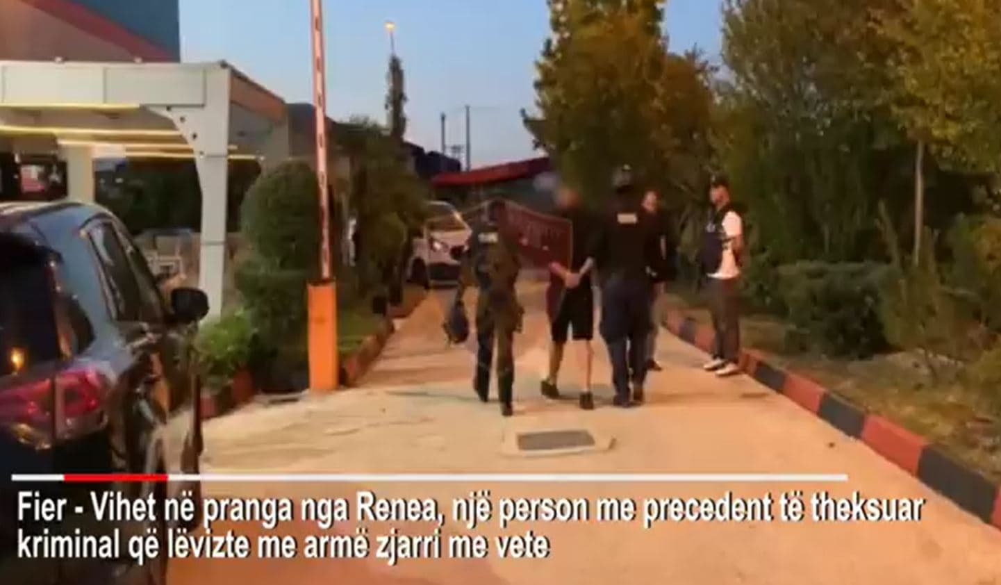 Mbante pistoletë dhe dy karikatorë me fishekë/ RENEA arreston 27-vjeçarin në Fier 