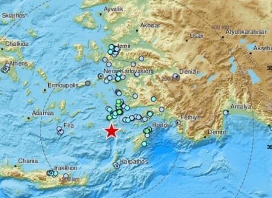 Tërmet i fortë me magnitudë 5.7 gjatë natës në Greqi