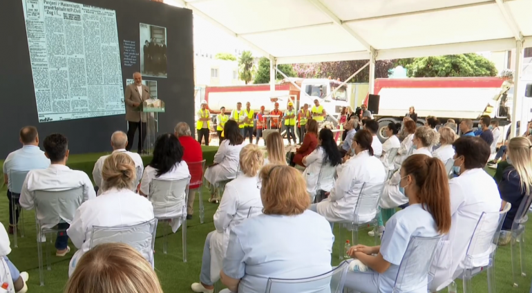 Vihet gurthemeli i ndërtimit të Maternitetit të ri “Mbretëresha Geraldinë”, përfundon në tre vite (VIDEO)