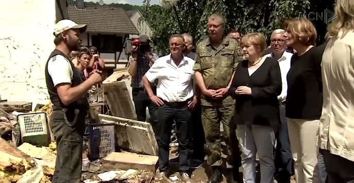 Përmbytjet në Gjermani, Merkel viziton për herë të dytë zonat e prekura