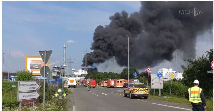 Shpërthim në parkun kimik në Leverkusen (VIDEO)
