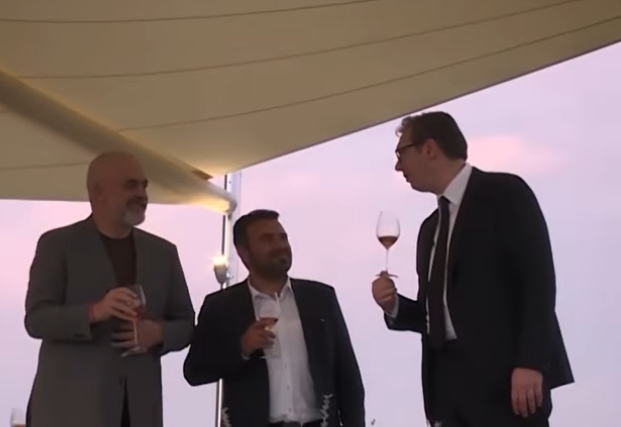  Vuçiç, Rama dhe Zaev festojnë me verë për “Ballkanin e Hapur”
