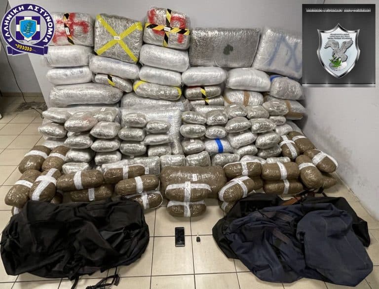 Operacion antidrogë në Selanik, sekuestrohet 334 kg kanabis