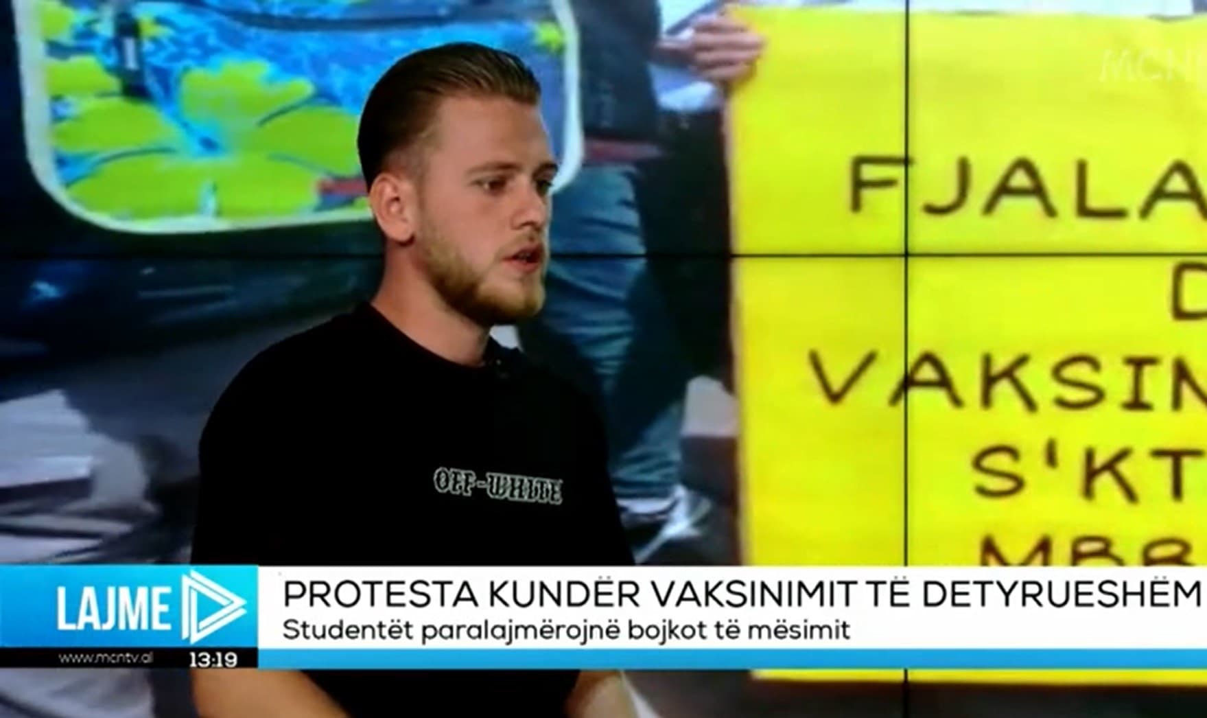 Vaksinimi i detyruar, studenti flet për MCN: Protesta kundër krimit njerëzor, mund të përshkallëzohet