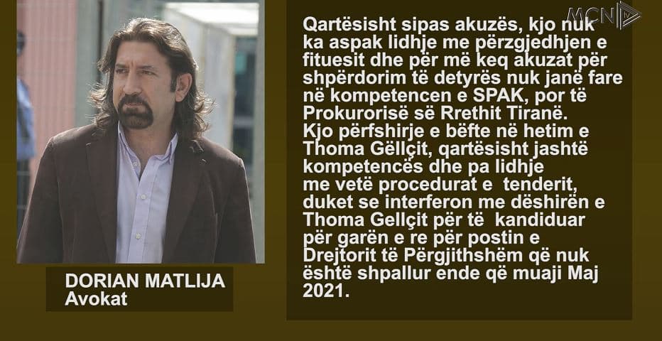 Dorian Matlija: Akuza ndaj Thoma Gëllçit lidhet me rikandidimin e tij për Drejtor i Përgjithshëm të RTSH (VIDEO)