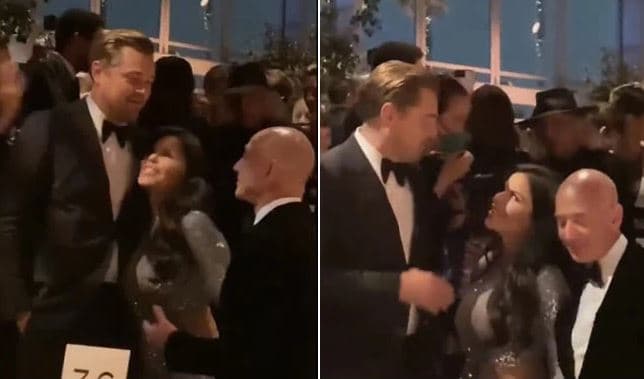 Bezos reagon pasi e dashura e tij dhe DiCaprio nuk po i hiqnin sytë nga njëri-tjetri (VIDEO)