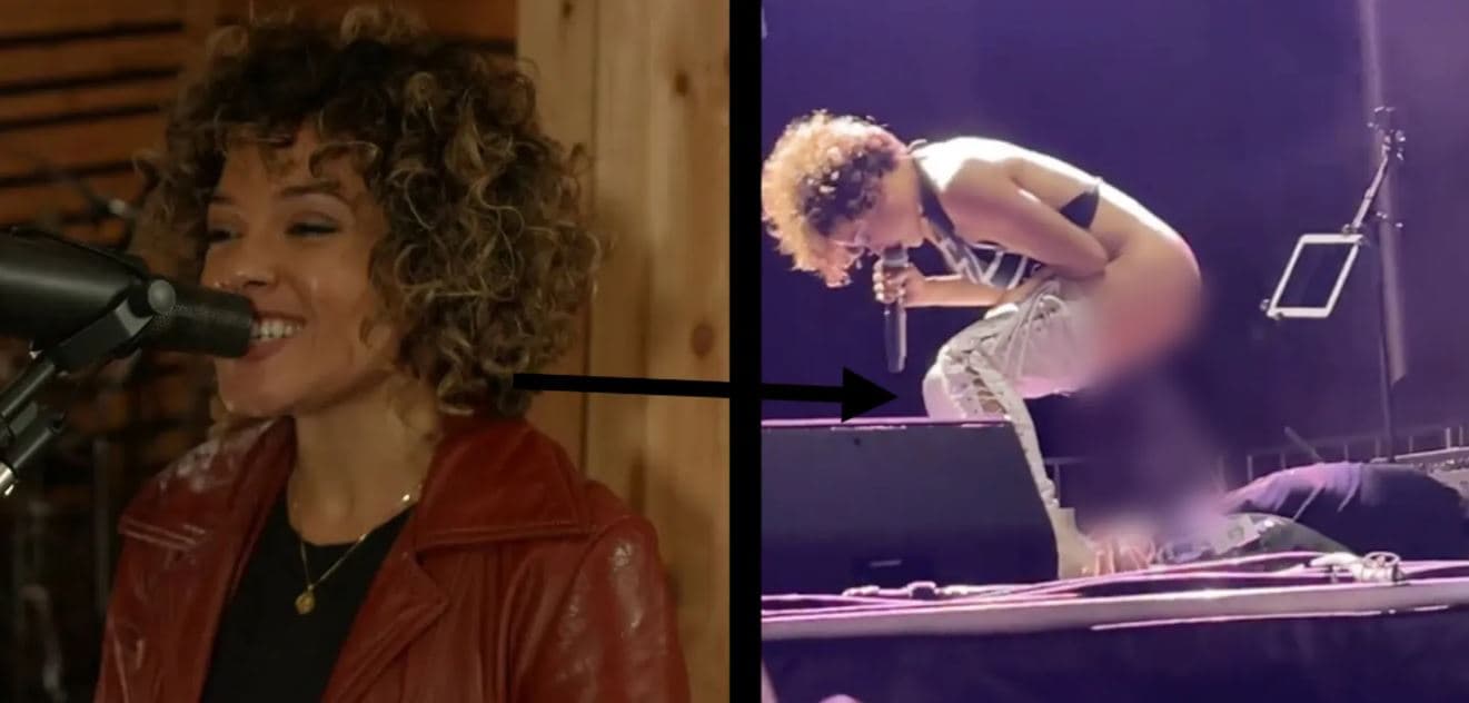 Këngëtarja e grupit “Brass Against” urinon në fytyrën e fansit gjatë koncertit (VIDEO)
