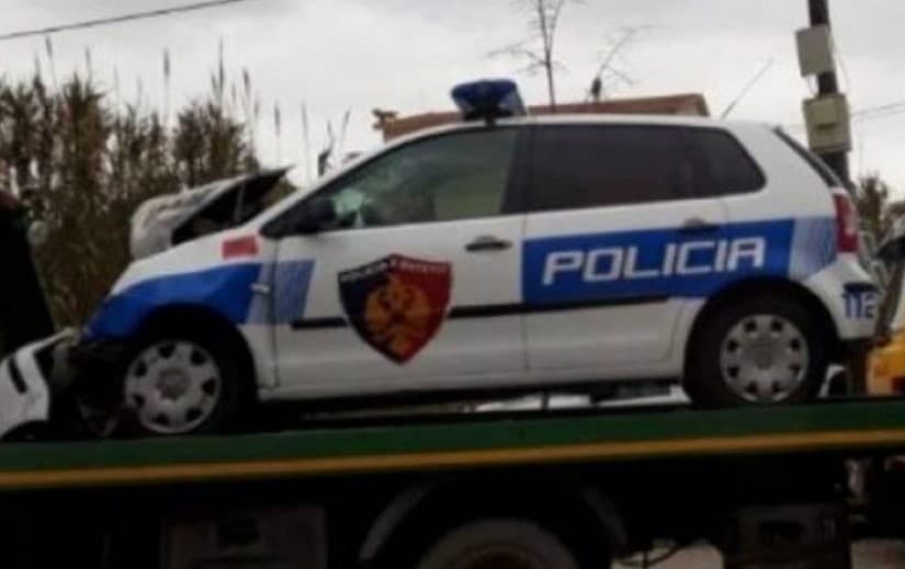 Makina e policisë përfshihet në aksident rrugor në Bulqizë, dy të plagosur