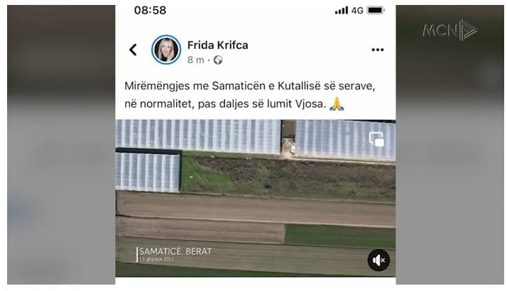Ministrja Krifca bën gafën e radhës, lumin Vjosë e çon në Samaticë të Beratit (VIDEO)