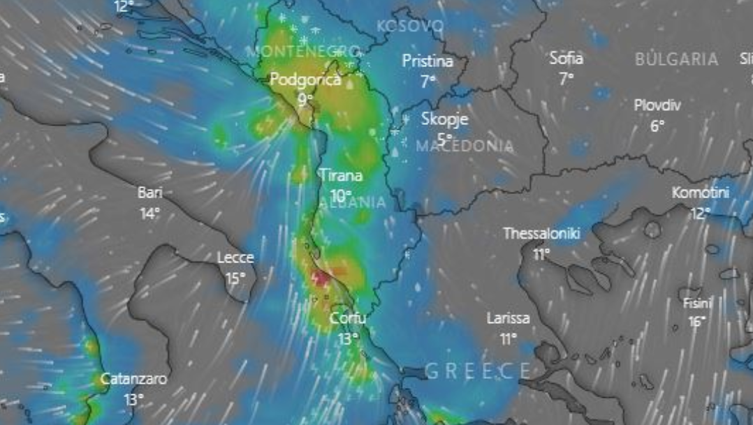 Parashikimi/ Shqipëria përfshihet nga moti i keq 3 ditët në vijim