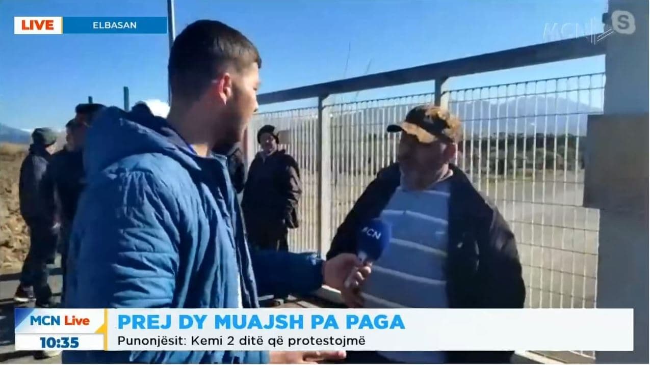 30 punonjës të inceneratorit në Elbasan në protestë:  Dy muaj pa paga, kushtet e punës skandaloze (VIDEO)