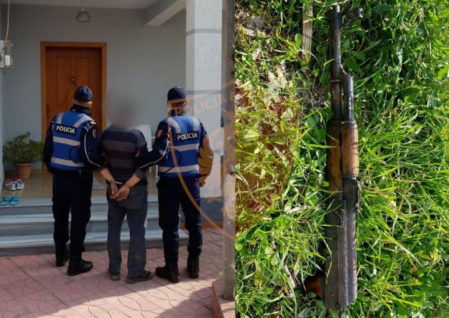Kërcënoi me kallashnikov punëtorët e firmës së ndërtimit, në pranga 48-vjeçari