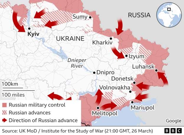 Inteligjenca e Kievit: Rusia po përpiqet ta ndajë në dysh Ukrainën