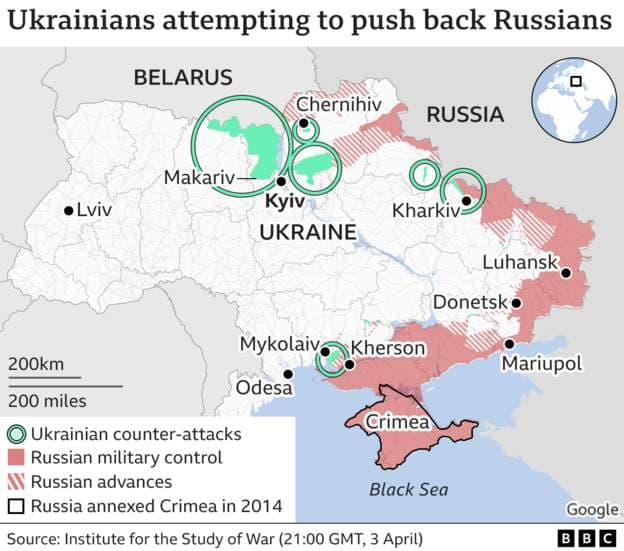 Forcat ukrainase rimarrin terrenin kyç në veri të vendit