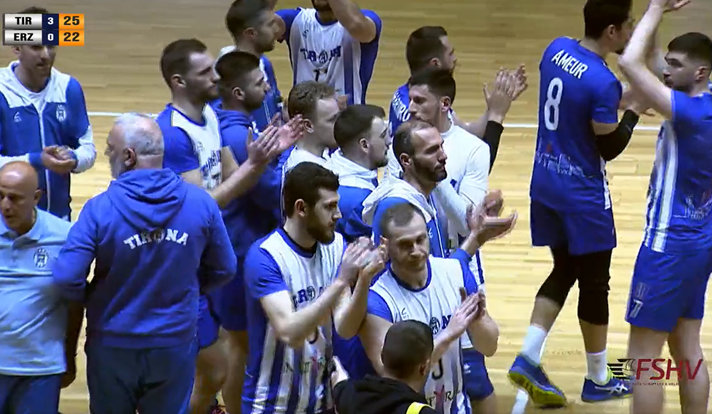 Volejboll, Tirana fiton finalen e parë ndaj Erzenit