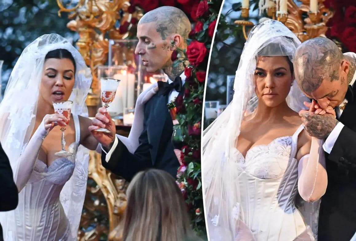 Kourtney Kardashian martohet me Travis Barker në një tjetër ceremoni në Itali (FOTO)