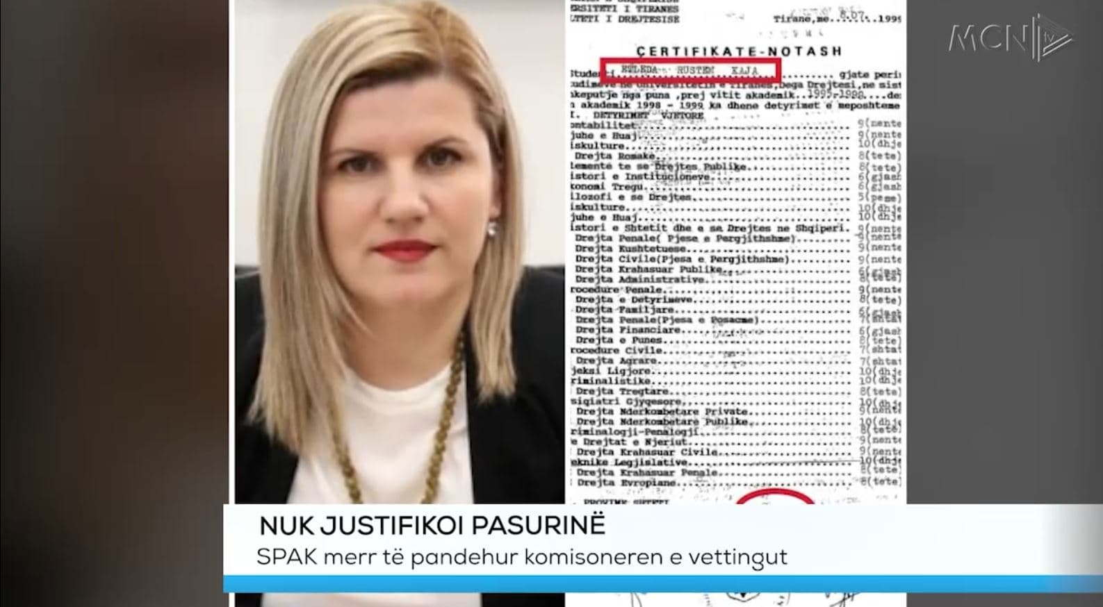 Nuk justifikoi pasurinë/ SPAK merr të pandehur komisoneren e vettingut (Video)