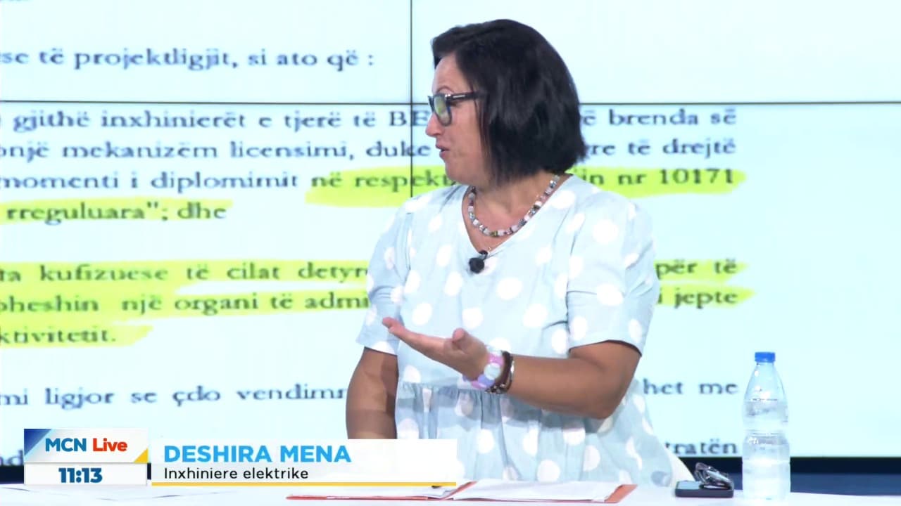 Pr.ligji për Urdhrin e Inxhinierit/ Mena: Ministria nuk po tregohet transparente, po mban anë (VIDEO)