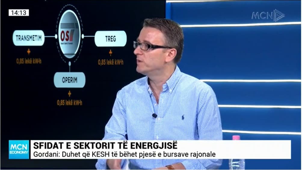 Sfidat e sektorit të energjisë/ Gordani: E domosdoshme që KESH të bëhet pjesë e bursave rajonale