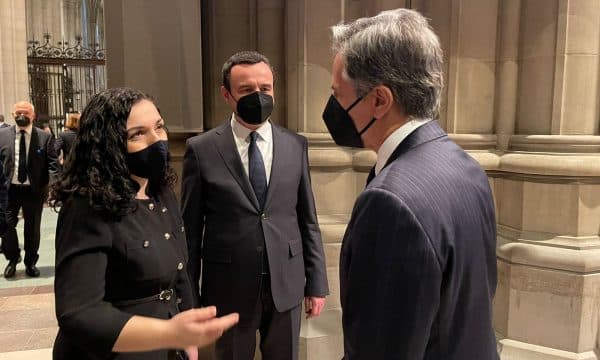 Osmani e Kurti takohen sot me Sekretarin e Shtetit Blinken