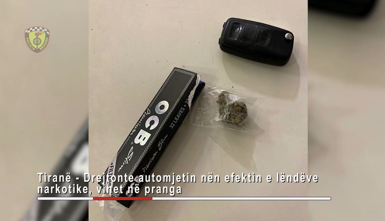 Drejtonte automjetin nën efektin e drogës, arrestohet 26-vjeçari në Tiranë