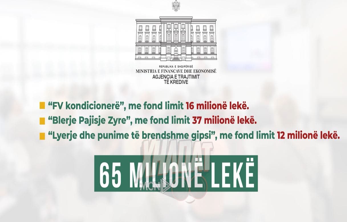 “Xhadat” - Agjencia e Trajtimit të Kredive, 65 milionë lekë për zyrat. Karrige relaksi dhe punime gipsi