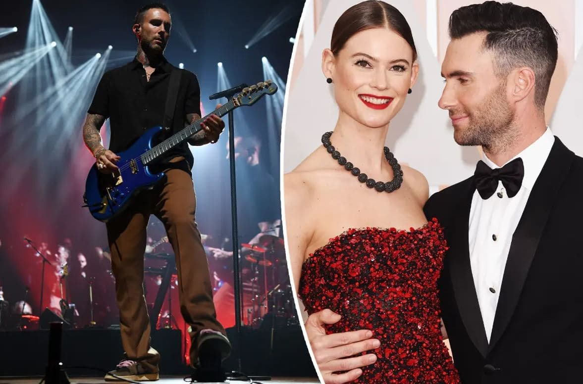 Behati Prinsloo mbështet Adam Levine në shfaqjen e parë që nga skandali i tradhtisë