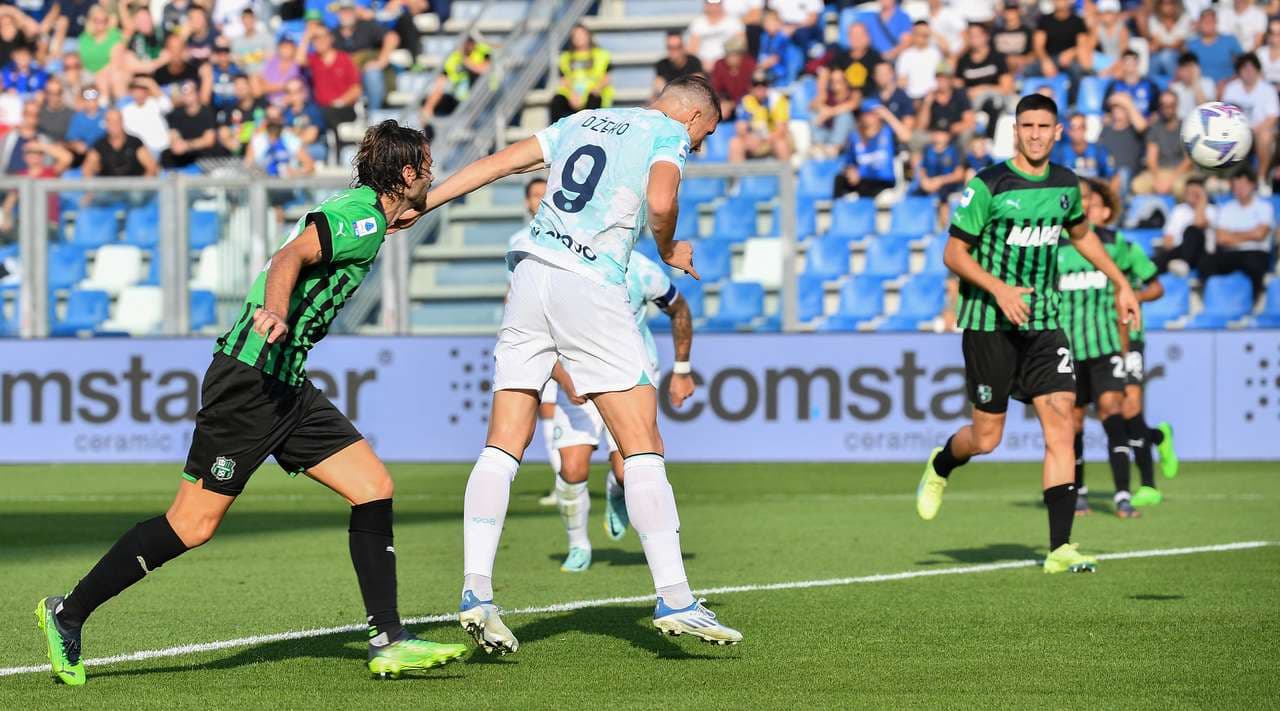 Dopieta e Dzeko, Interi triumfon ndaj Sassuolos