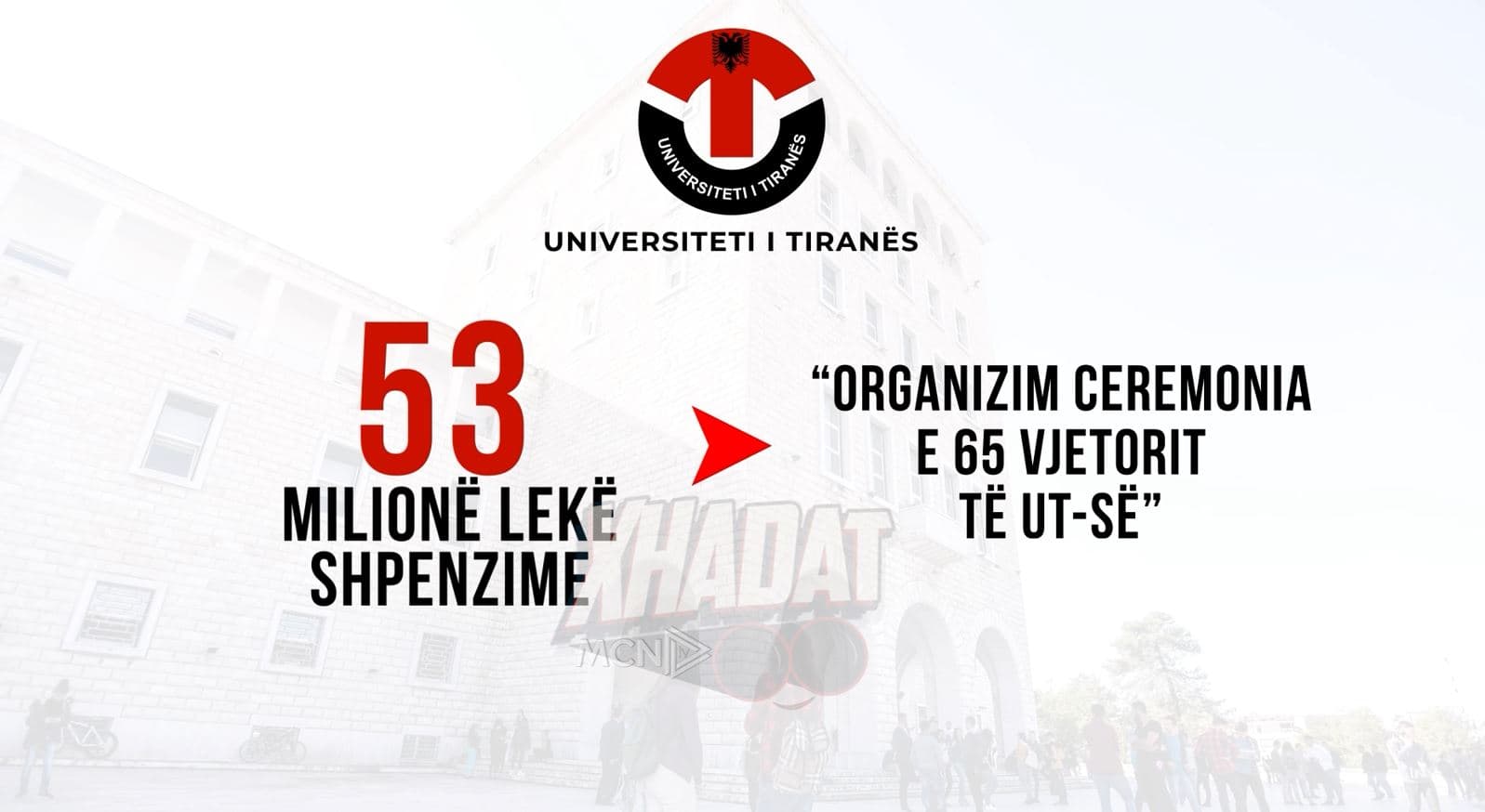 Xhadat - Universiteti i Tiranës jep me garë fiktive 53 milionë lekë për festën e 65-vjetorit (VIDEO)