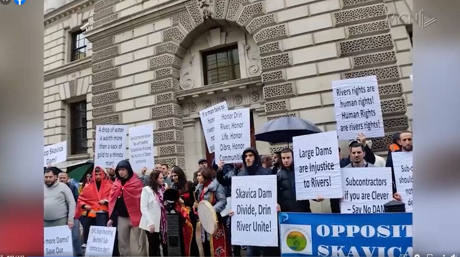  “Stop Skavicës!”/ Protestë në Londër, aktivistët kundër projektit të HEC-it (VIDEO)