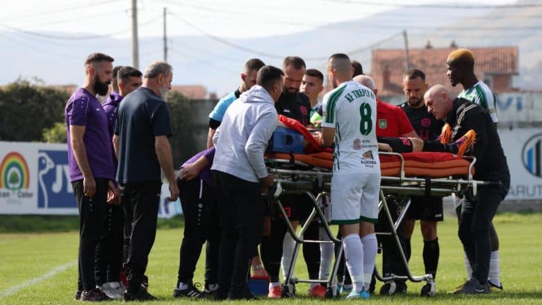 Dëmtim i rëndë, futbollisti i Gjilanit përfundon me 15 qepje
