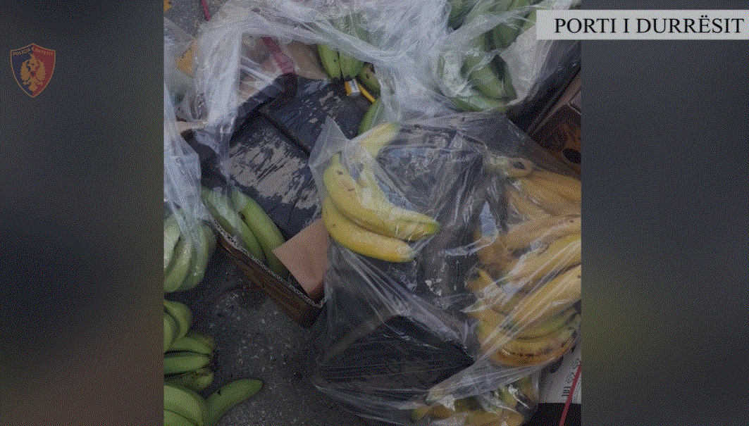 Kokainë me banane nga Ekuadori/ Policia: Shoqërohen 8 persona, 31 pakot u gjetën në dy arka