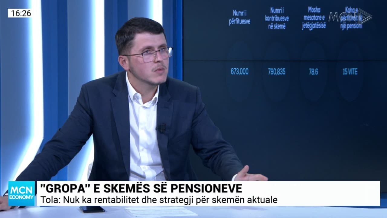 Tola: Skema e pensioneve është e falimentuar, prognozat tregojnë që deficiti do të thellohet (VIDEO)