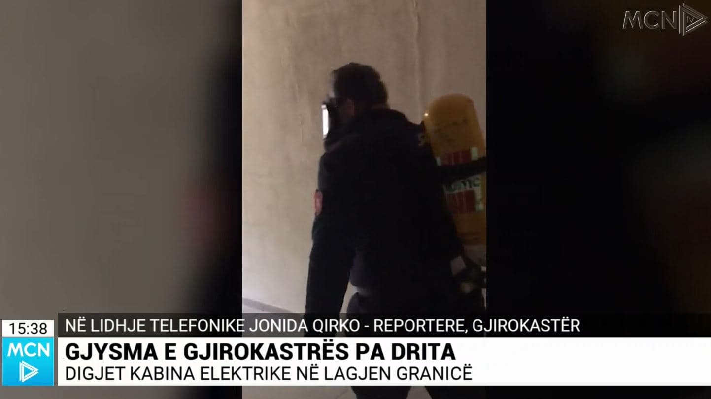 Kabina elektrike në fshat përfshihet nga flakët, gjysma e qytetit të Gjirokastrës pa energji