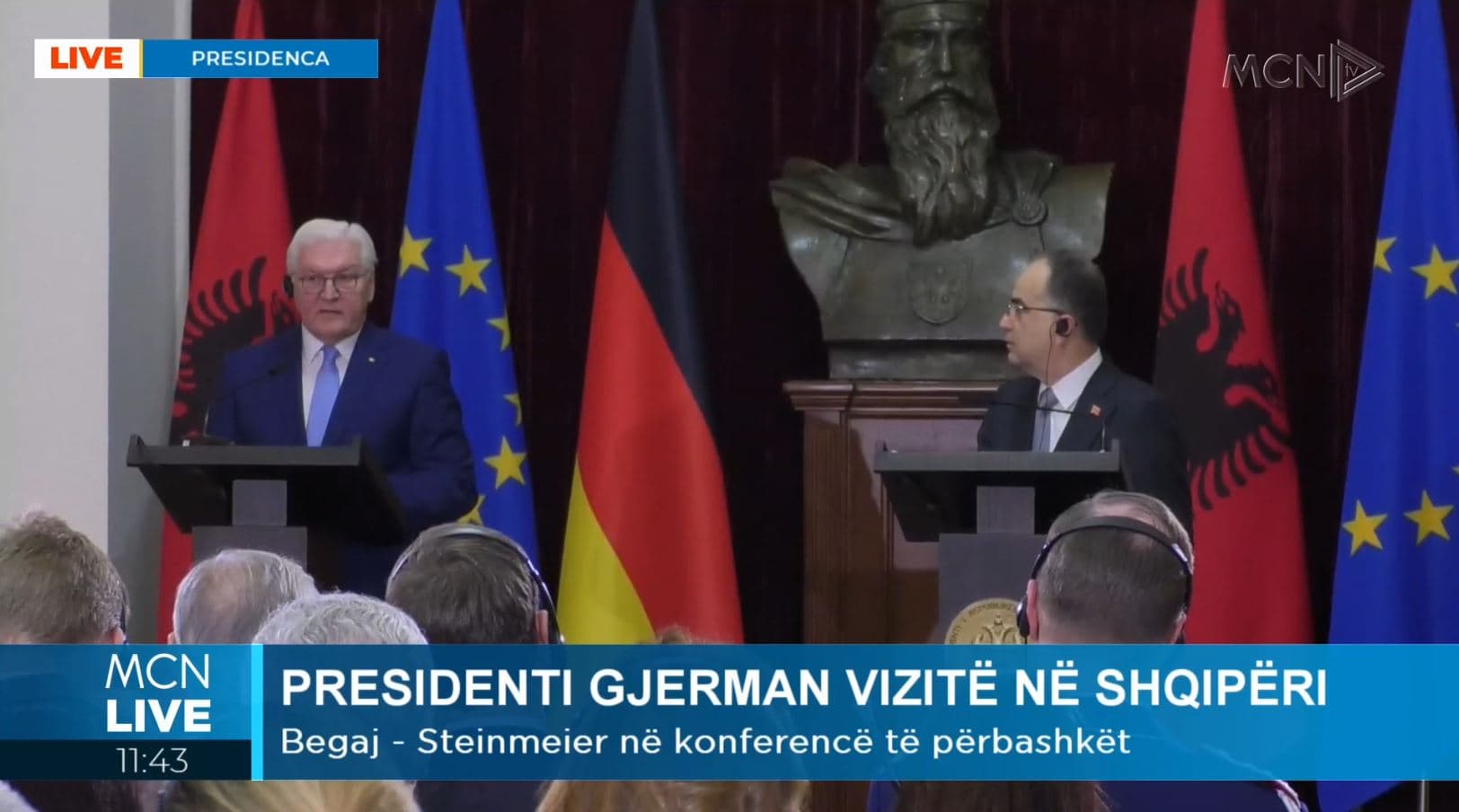 Steinmeier: Do ju mbështesim në rrugëtimin evropian! Begaj: Të punojmë ngushtësisht me të gjithë partnerët