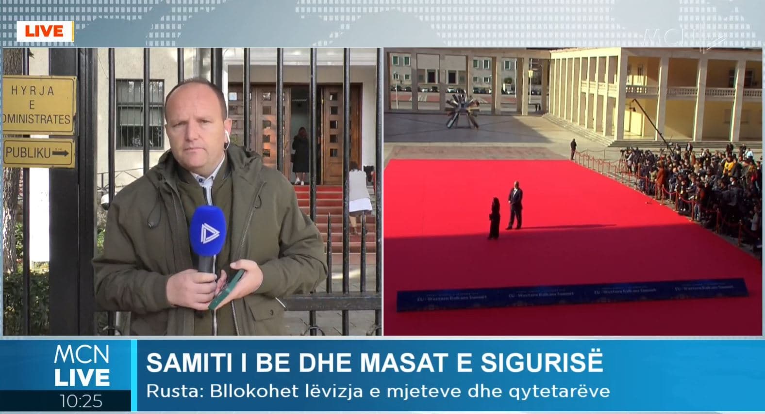 Samiti dhe protesta, Rusta: Perimetri strikt fillon nga Kryeministria deri te Air Albania (VIDEO)