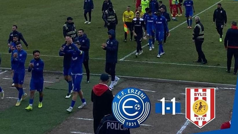 Nga një gol për çdo pjesë, nuk ka fitues në Erzeni-Bylis