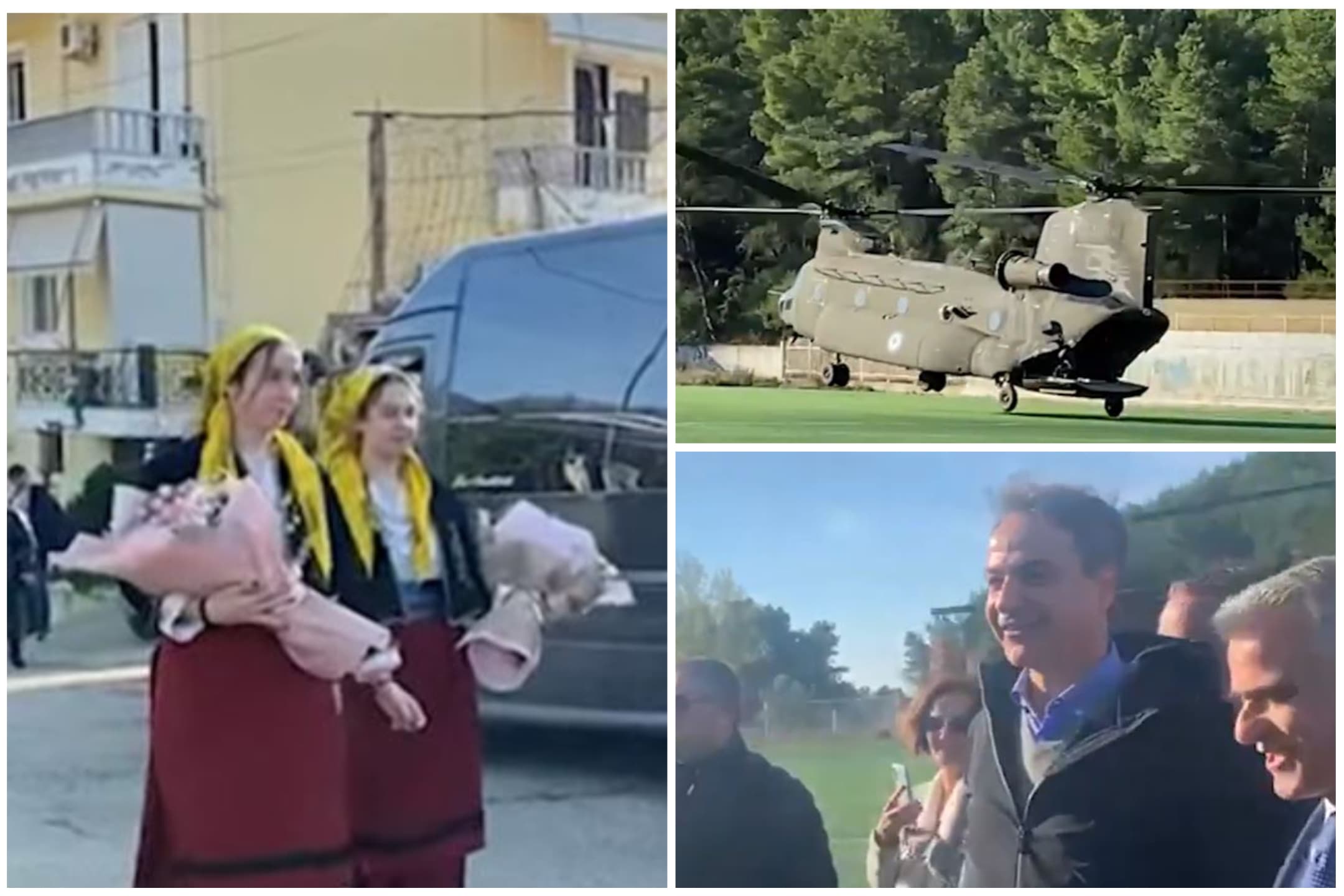 Kryeministri grek mbërrin me helikopter ushtarak në Shqipëri