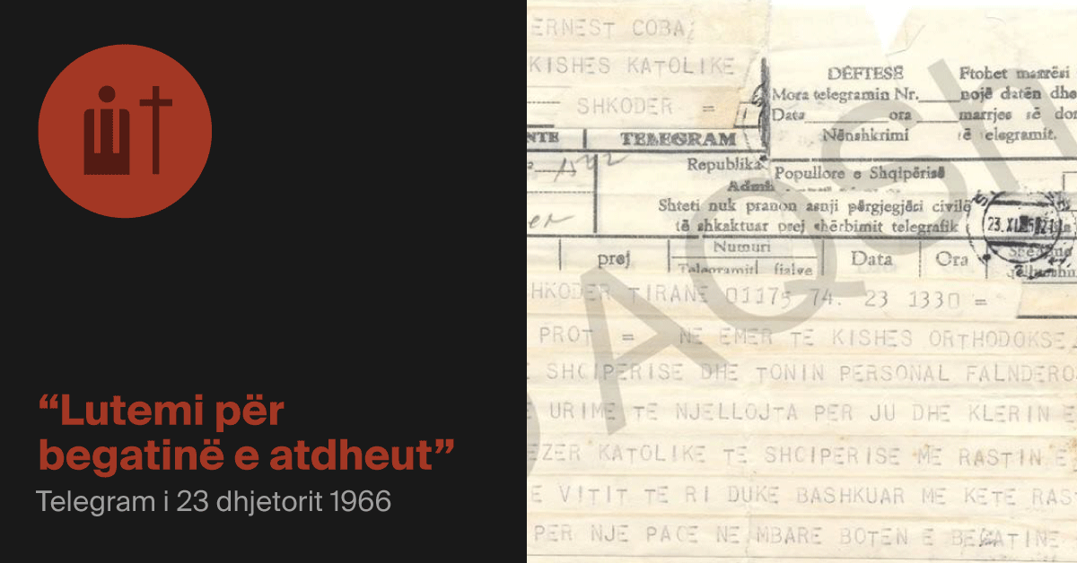 Arkivat përkujtojnë urimin e fundit të Krishtlindjes së vitit 1966 në Shqipërinë diktatoriale