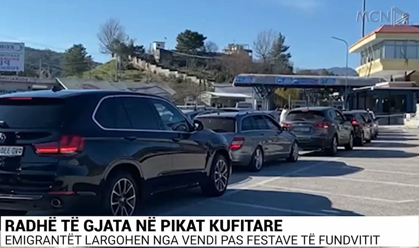 Radhë të gjata në pikat kufitare, emigrantët largohen nga vendi pas festave të fundvitit (VIDEO)