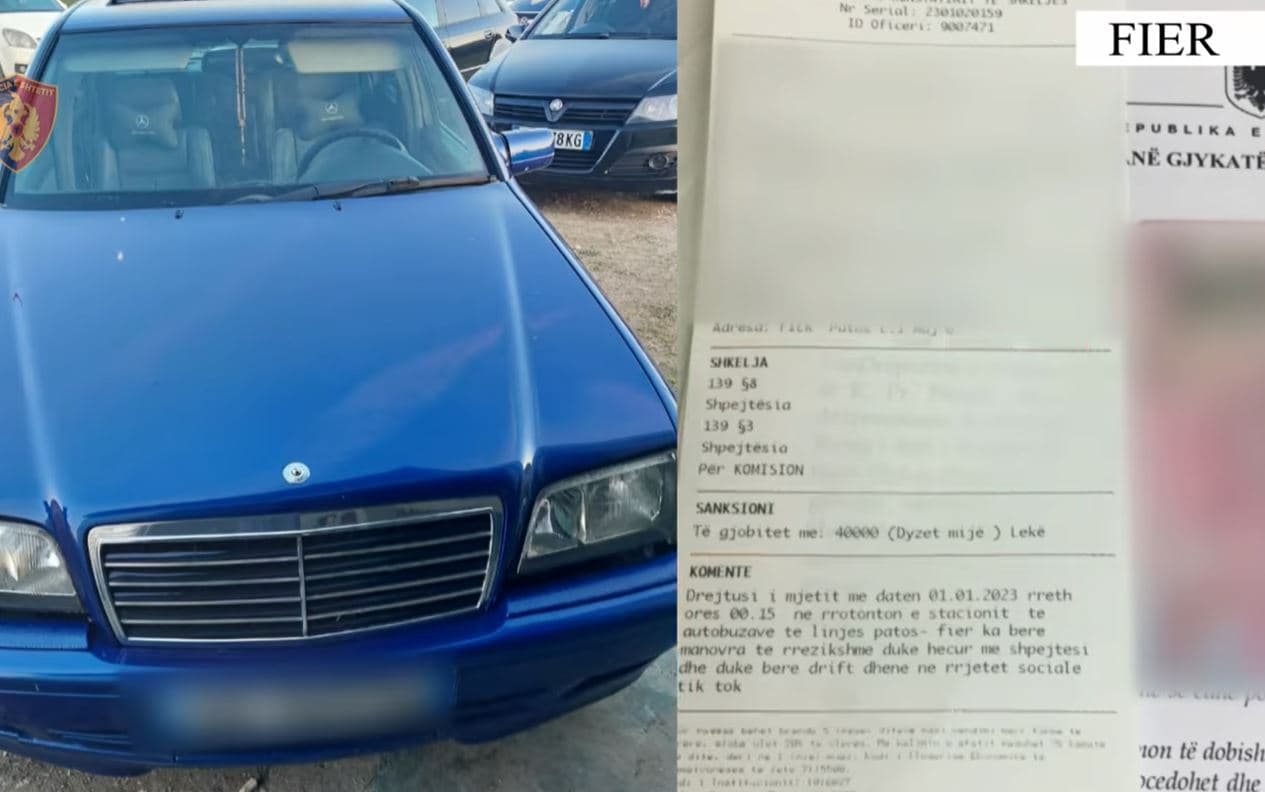 Video/ Kryente manovra të rrezikshme në rrugë, gjobitet 24-vjeçari në Fier