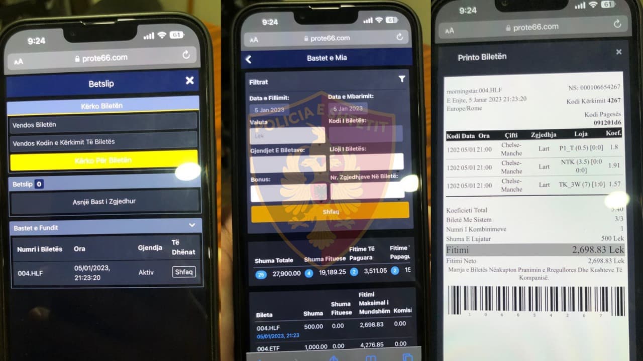 Vinin baste sportive me celular, vihen në pranga dy persona në Tiranë